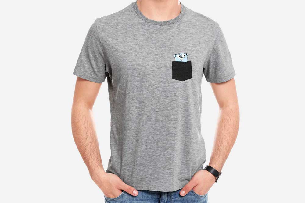 Men's Peek-A-Boo Gopher Pocket Tee
