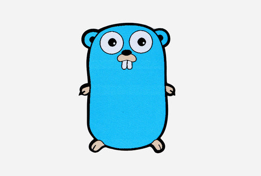 Golang Gopher Woven Patch